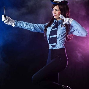 D&#39;va Officer Overwatch Cosplay, League of Legend cosplay, videogame cosplay alta qualità