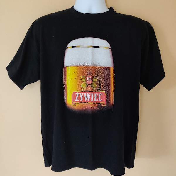 Zywiec Polska Polish Beer Men's Large T-Shirt Black
