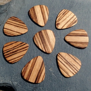 Wooden guitar pick - gift for musician