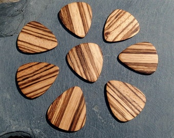 Wooden guitar pick - gift for musician