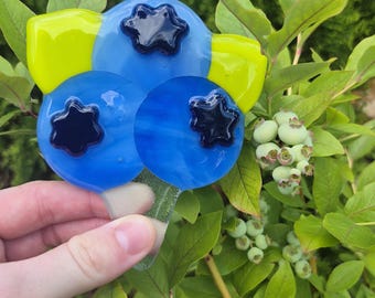 Handgemaakte plantenstok van gesmolten glas