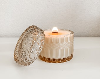 Lux Glass Candle 8oz/Reusable Jewelry & Trinket Holder