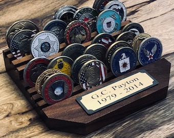 7" Challenge Coin Holder with Plaque