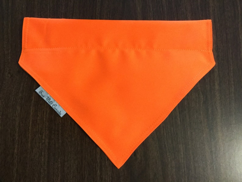 Dog Bandana/ Hunter Orange/ Dog hunting bandanas/ Orange dog Etsy