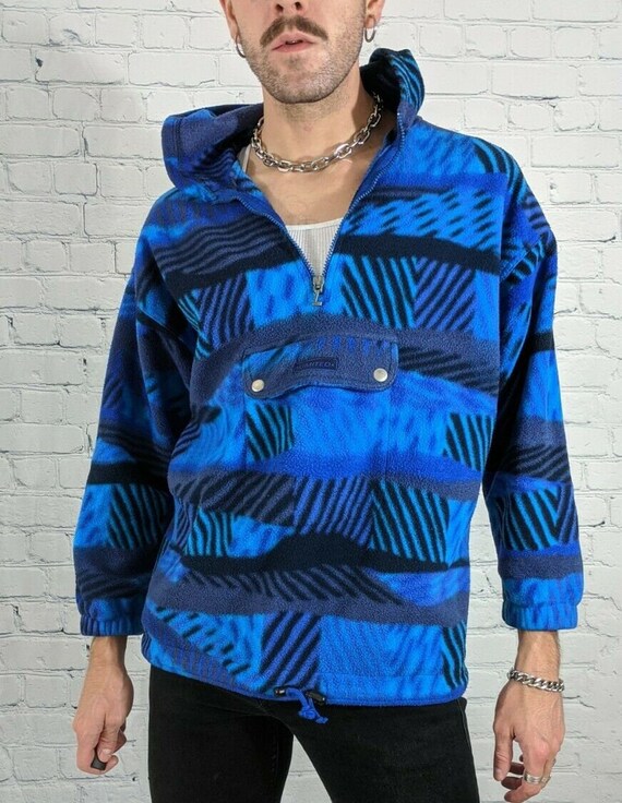 The Limited 90s Vintage Blue Black Printed Anorak