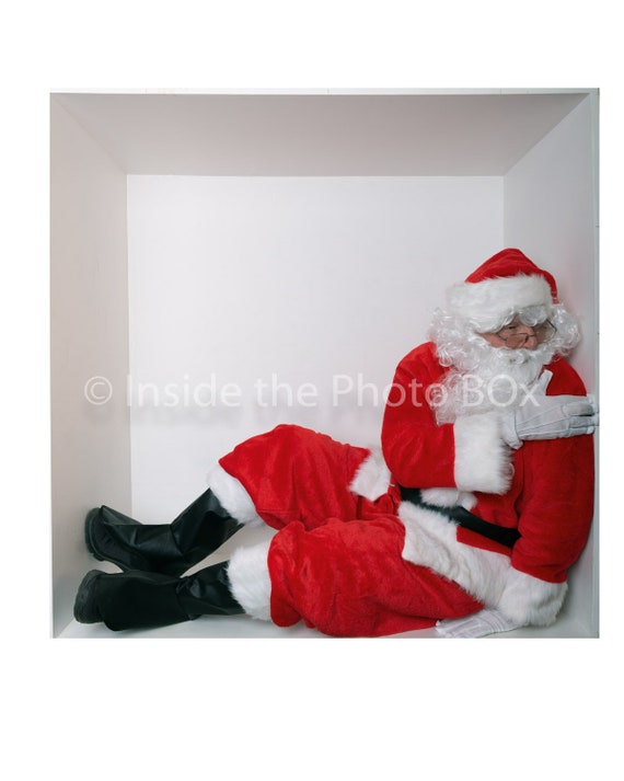 Santa In the Box .png Photo Overlay for Photo Collage  In the Box, Family, Kids, Photoshop Photography Template & Digital Backdrop