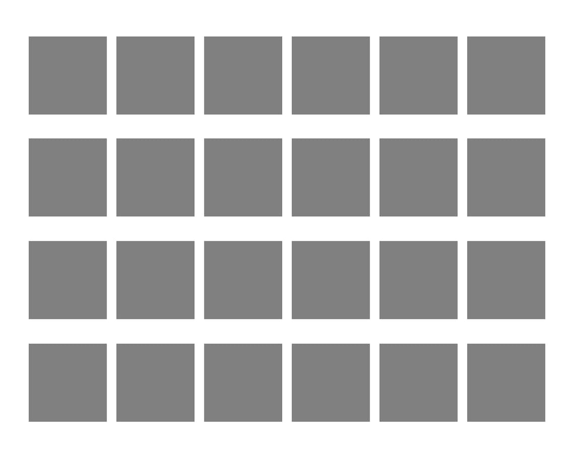 In the Box Photoshop Template 24 Box WHITE Editable Digital Grid ...