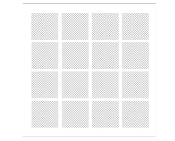 In the Box ** 16 Box Square WHITE Grid Collage with Clipping Masks Photoshop Template, photography, collage, white grid, inside the box