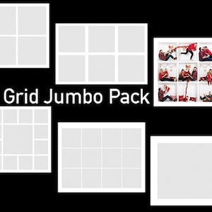 In the Box Photoshop Digital Template Collage JUMBO PACK 6 witte rasters - fotografie - Inside the Box, In the Box, White Cube