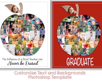 School Class Teacher Apple  Photoshop Template Collage/Preschool/Kindergarten/Graduation/School/photograph/Portraits/Photography/ in the box