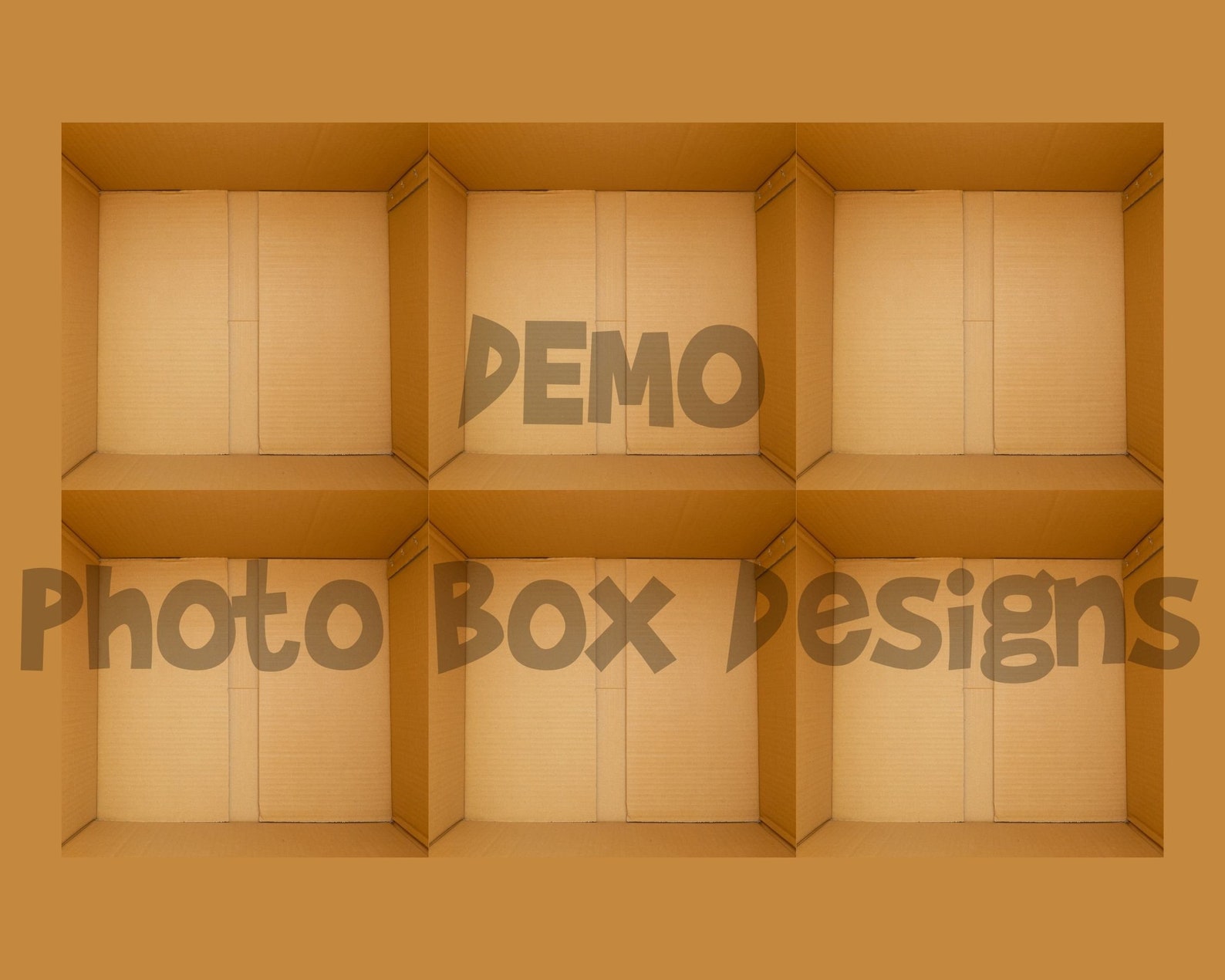 Image Box Layout In the Box 6 Box JPEG Cardboard Box Image Collage Digital Template ...