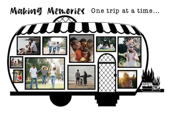 Camper/Outdoors/Spring/Camping/ Photoshop Template for Photographers/ clipping masks/ 26x24/ wall art/ family/friends/ retirement