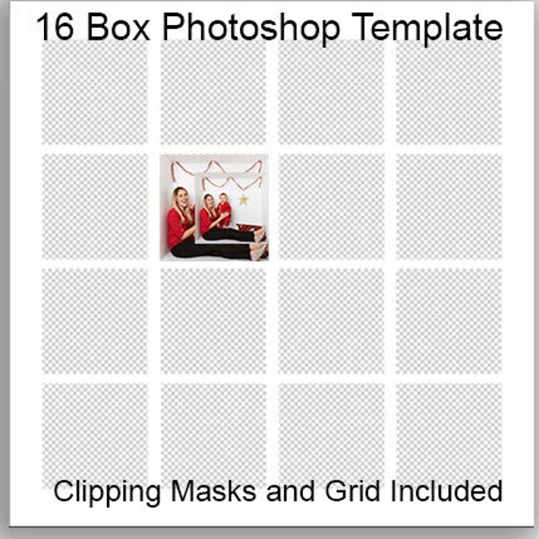 16 Box Photography Template Etsy