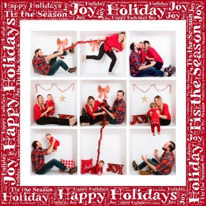 In the Box Photography Border 9 Box and Christmas/ Photoshop Template/ Holiday/ Border Inside the Box, In the Box, White Cube