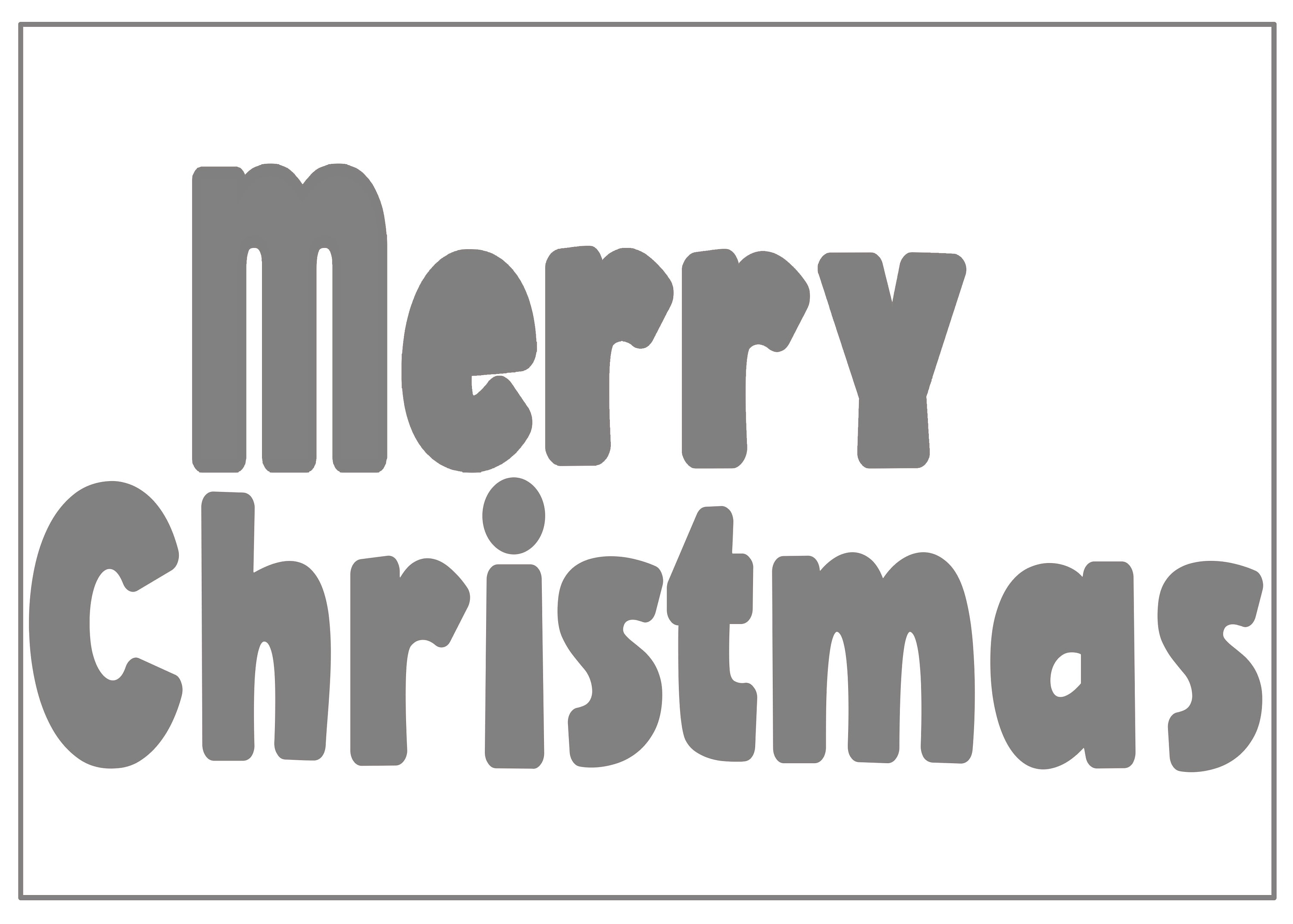8x10 DELUXE MERRY CHRISTMAS Bubble Letters | Etsy