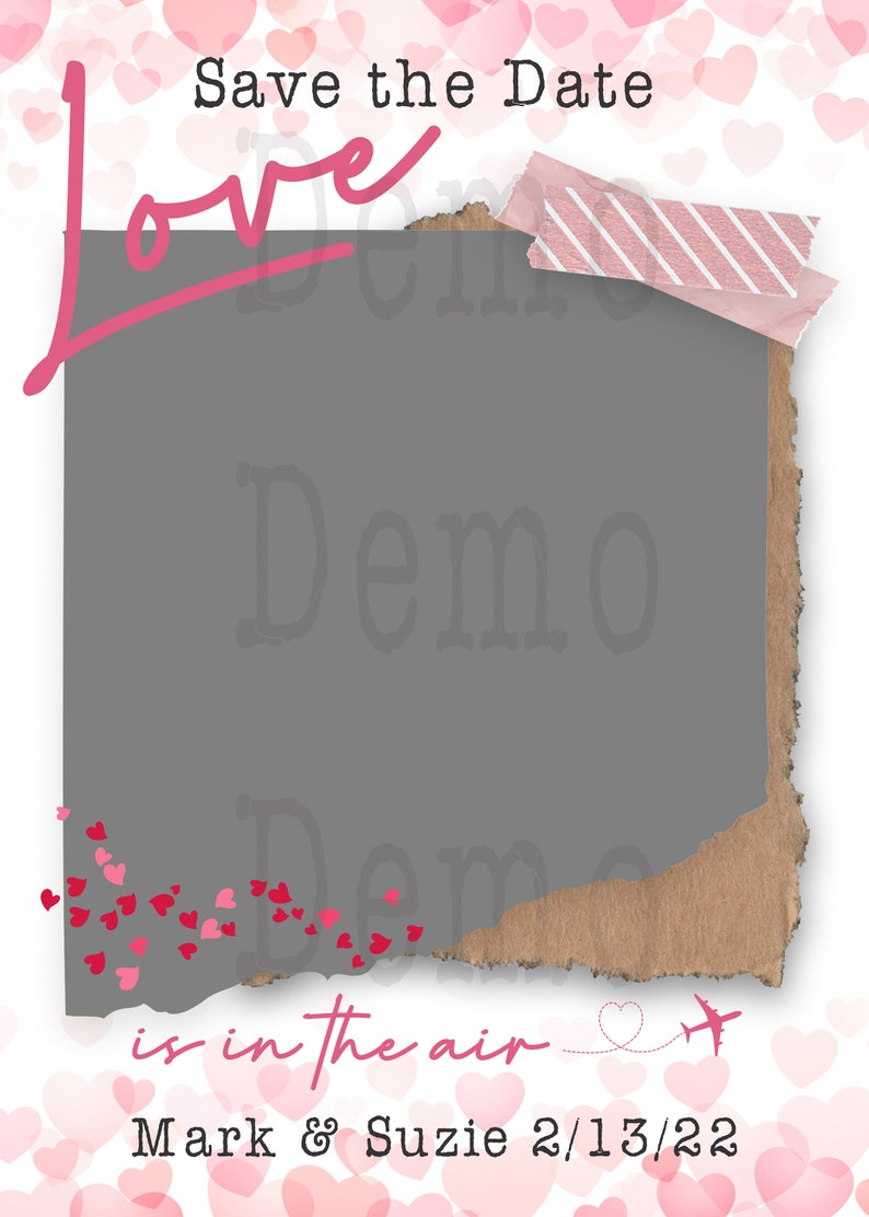 Valentine's Day Electronic Template Editable Digital Etsy