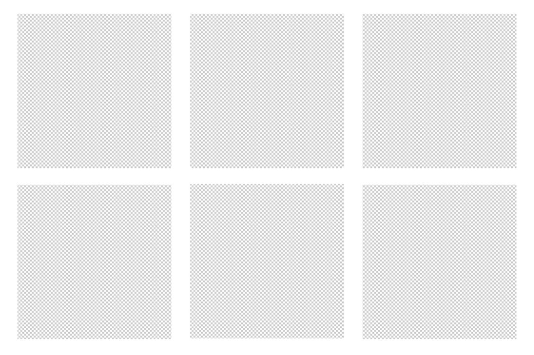 In the Box Template 6 Box WHITE Editable Digital Grid and