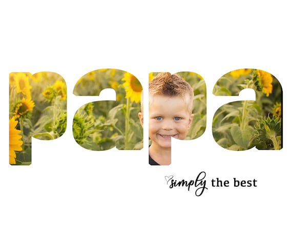 PAPA- Father's Day  "simply the best" Photoshop Collage Template for Photographers/ digital/ background/ dad/ grandpa/ bubble letters