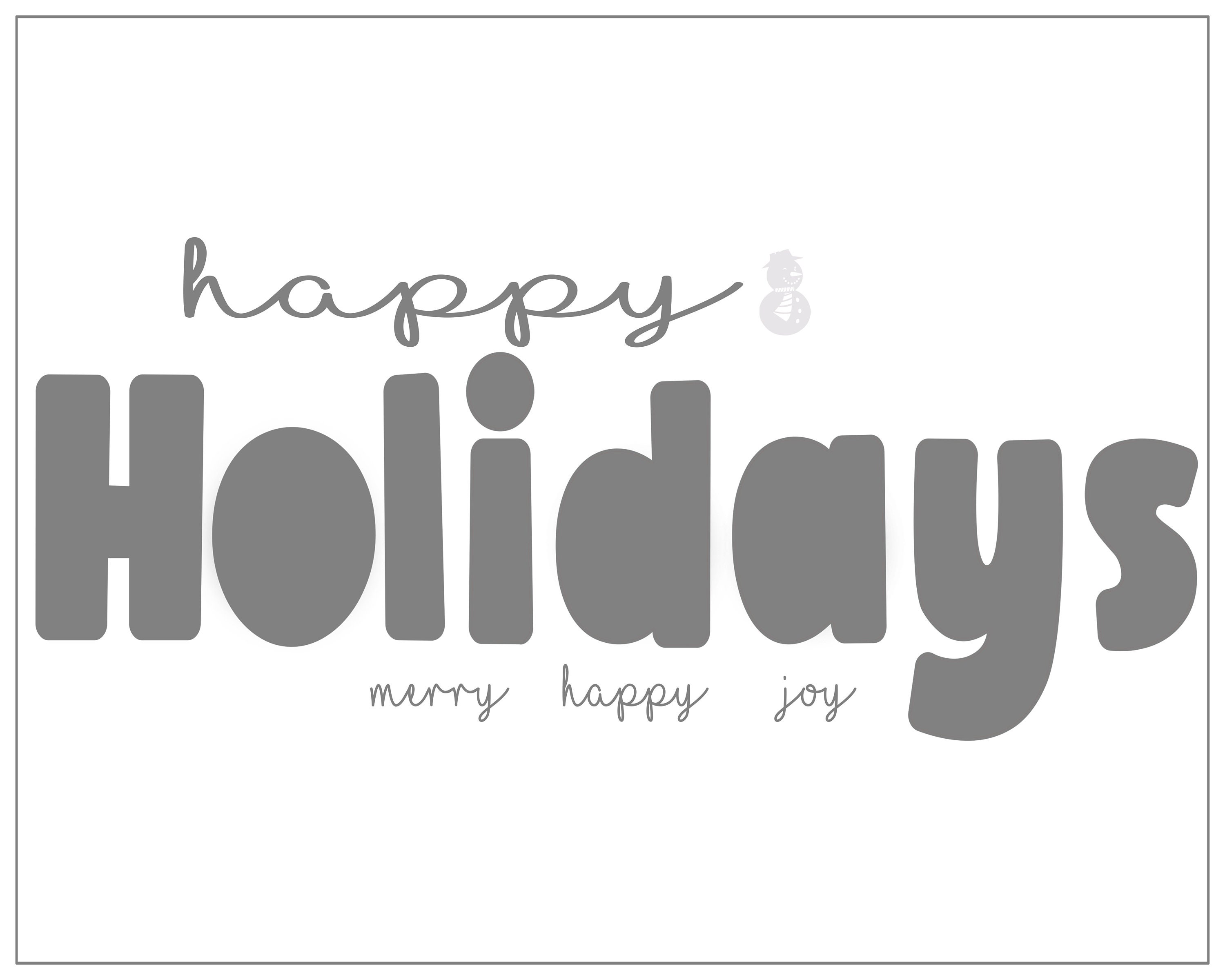 8x10 HOLIDAYS Bubble Letters Holiday/ Christmas/ Hanukkah/ WALL ART