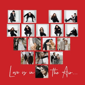 In der Box Herz Foto Collage Valentinstag Photoshop bearbeitbare Vorlage / Hochzeit / Save the Date / Liebe / Foto Geschenk / Digital Download /