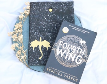 Buchhülle Dragon: Gepolsterter Buch-/Kindle Schutz mit Tasche