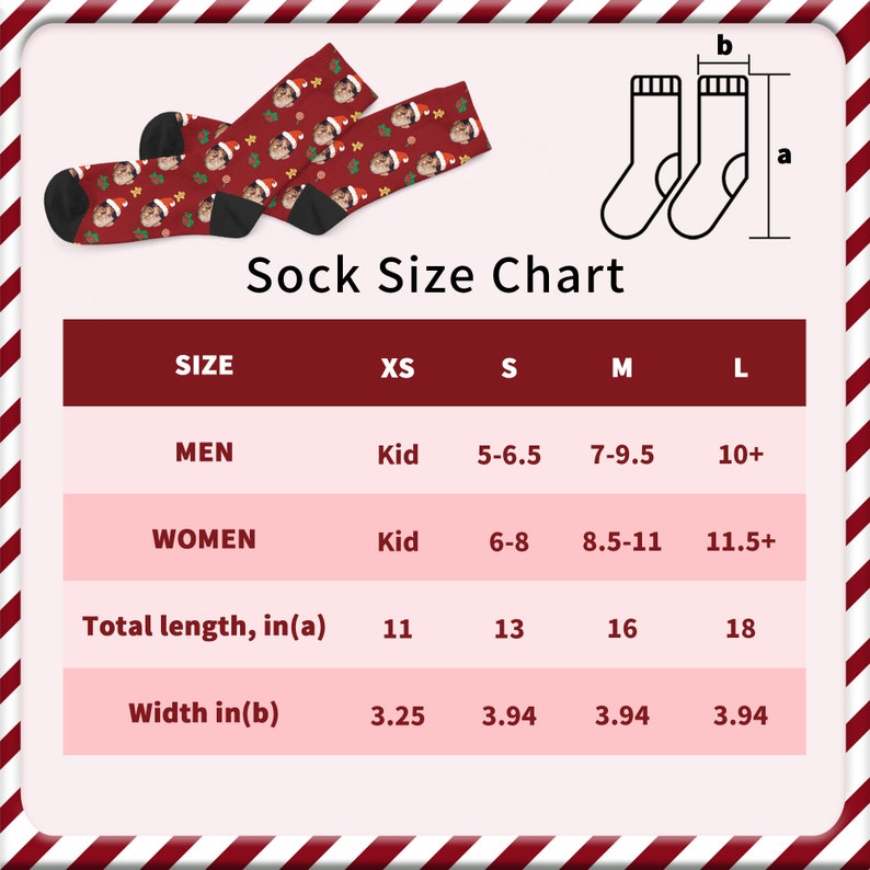 Custom Christmas Face Socks, Custom Photo Sock, Custom Christmas Sock, Pet Photo Sock, Personalized Sock, Picture Socks for Christmas Gift image 6