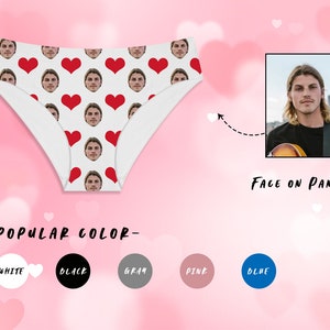 Custom Face Panties Briefs Personalized Photo Print Underwear Design Funny Thong with Picture Customized Panties Lingerie Gift for Her