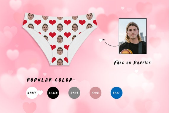 Custom Face Panties Briefs Personalized Photo Print Underwear Design Funny  Thong With Picture Customized Panties Lingerie Gift for Her 