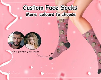 Custom Couple Face Socks,Custom Photo Socks,Custom Valentines day Socks,Pet Photo Socks,Personalized Socks,Faces On Socks,Personalized Gift