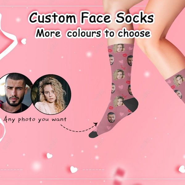 Custom Couple Face Socks,Custom Photo Socks,Custom Valentines day Socks,Pet Photo Socks,Personalized Socks,Faces On Socks,Personalized Gift