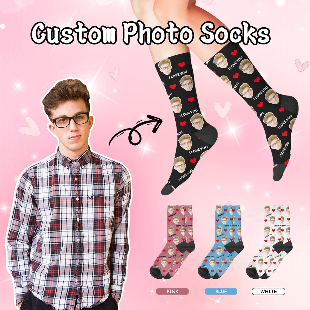 Custom Multi Face Socks, Custom Photo Socks, Custom Christmas Socks