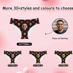 Custom Photo Panties, Personalized Underwear for Women, Custom Face Underwear, Custom Photo Briefs,Bachelor Party Christmas Valentine&#39;s Gift