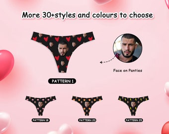 Custom Photo Panties, Personalized Underwear for Women, Custom Face Underwear, Custom Photo Thong, Bachelor Party Christmas Valentine's Gift