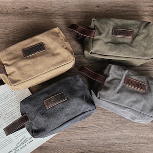 Custom Mens Toiletry Bag, Personalized Toiletry Bag, Canvas Travel Bag Men&#39;s Dopp Kit,Personalized Groomsmen Gift,Gift for Him Dad Boyfriend