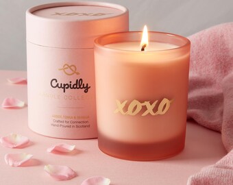 XOXO Scented Candle by Cupidly | Romantic Soy Candle | Love Candle Gift for Couples | Valentine’s or Anniversary Gift