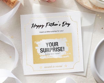 Personalised Father’s Day Scratch Card | Surprise Reveal Gift