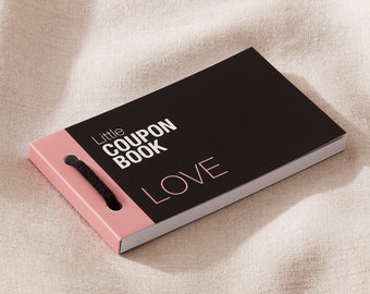 Libro de cupones de amor DIY: fichas de pagarés en blanco para parejas, aniversario creativo, cumpleaños o idea de regalo de San Valentín