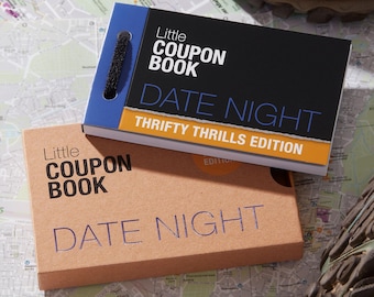 Thrifty Thrills Date Night Book - Budget-Friendly, Creative Romantic Ideas, Affordable Couple's Activities, Cards, Unique Gift for Lovebirds