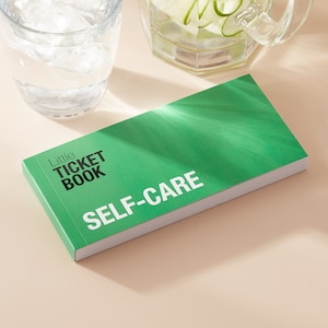 Little Ticket Book of Self-Care | Your Daily Wellness Goal Tracker | Science-Backed Habit Tracker Self Care Cards | Self Care Journal