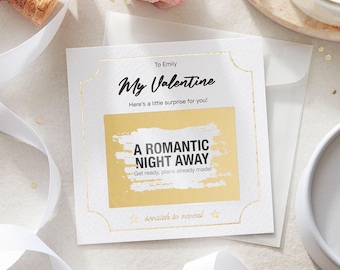 Personalised Valentine’s Scratch Card | Scratch to Reveal Surprise | Romantic Gift for Him or Her | Custom Experience Reveal Card