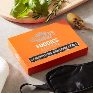 Défi en couple : édition pour gourmets | 27 cartes à gratter pour des rendez-vous galants amusants | Jeu de cuisine unique pour couples