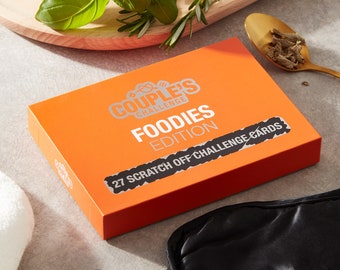 Couple's Challenge: Foodies Edition | 27 Scratch-Off Cards for Fun Date Nights | Unique Cooking Game for Couples