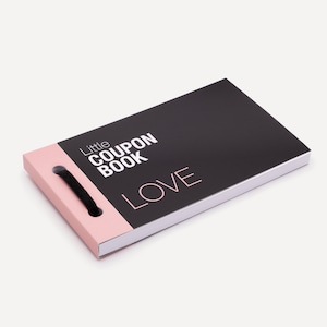 Blank Personalised Love Coupons for Him Her Booklet Book Editable Coupon Couples Christmas Stocking Filler Valentine Fun Gift Blushed Pink image 4
