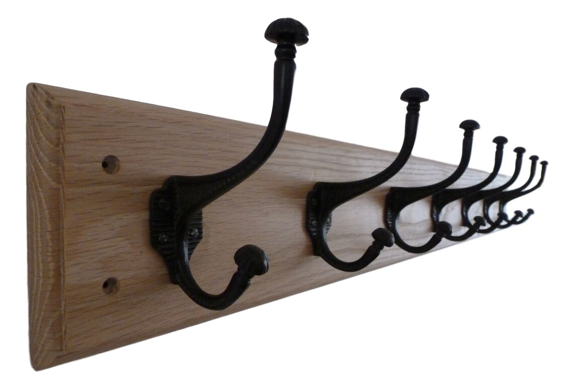 Hand Crafted Solid Oak Coat Hooks Etsy New Zealand