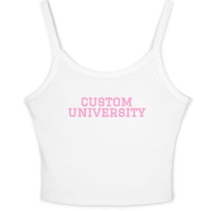 Custom University Women&#39;s Spaghetti Strap Tank Top - Game Day Essential, School Merch, Gift for College Girls, Back to School