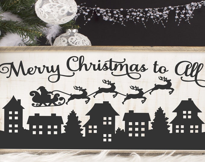 Merry Christmas to All Svg, Instant Download, Merry Christmas Svg, Svg Designs, Cricut Designs, Christmas Svg, Santa Svg, Winter Svg