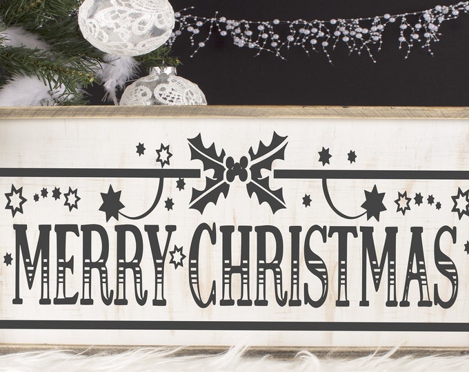Merry Christmas Svg Files, Christmas Svg Designs, Instant Download, Cricut Designs, Door Hanger Svg, Winter Svg, Christmas Sign Svg Files