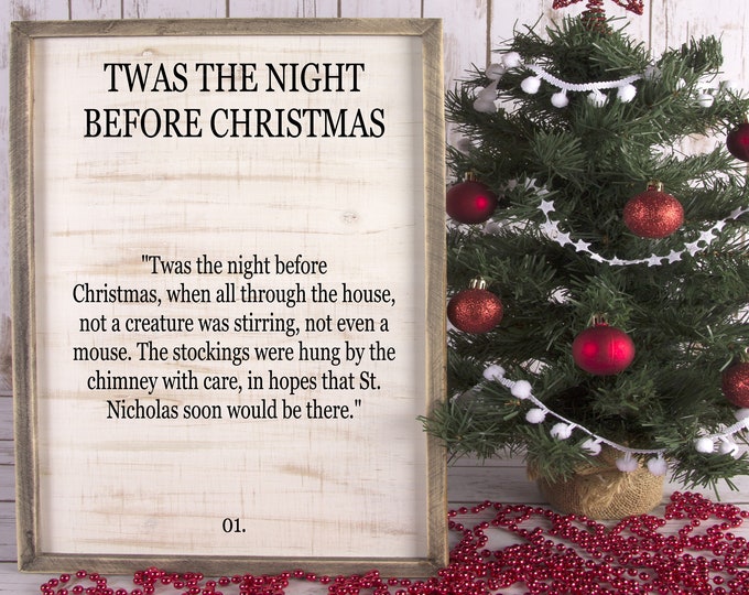 Twas The Night Before Christmas Svg File, Instant Download, Christmas Story Svg, Book Svg, Merry Christmas Svg, Winter Svg, Svg Christmas