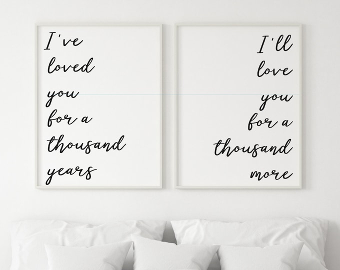 I'll Love You For A Thousand Years I'll Love You For A Thousand More Svg, Wedding Svg, Anniversary Svg, Valentines Day Svg, Love Svg, Lyrics