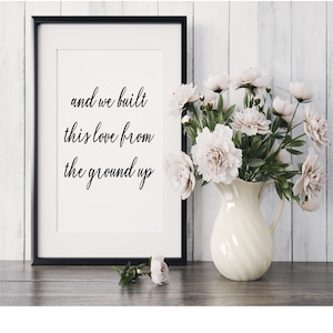 Y construimos este amor desde cero / SVG JPG / Cricut / Silueta / Descarga instantánea / Popular / Archivos cortados / Descarga digital